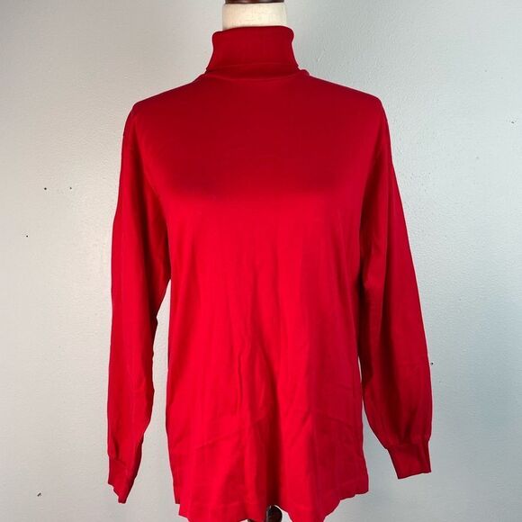 Abercrombie & Fitch Vibrant Red Cotton Top Size M - Picture 1 of 6